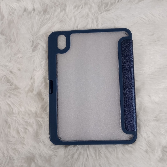 iPad Mini 6 (8.3in) Case With Built in Pencil Holder Navy Blue - Picture 2 of 2